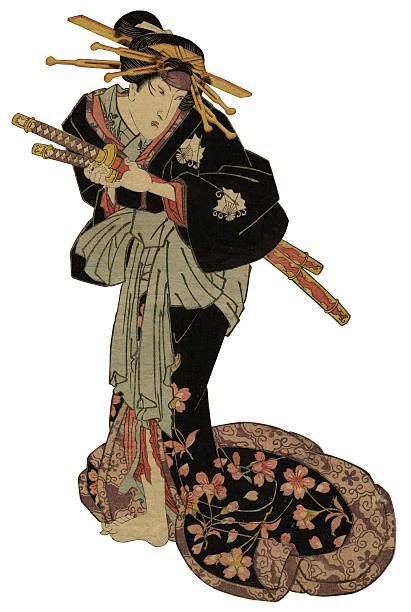 ilustraciones, imágenes clip art, dibujos animados e iconos de stock de japonesa tradicional woodblock de actor - kabuki