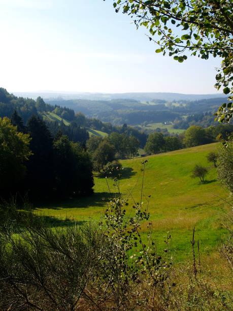istock view down a valley, sunny autumn in the German region Eifel 1091670788