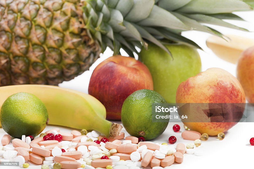 Vitamina de frutas de Multi-alimentação - Foto de stock de Abacaxi royalty-free