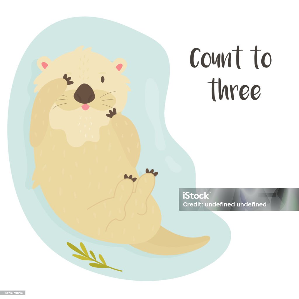 Cute Funny Otter Floating In River And Funny Sayings Animal Character  Vector Illustration Print Design Stock Illustration - Download Image Now -  iStock
