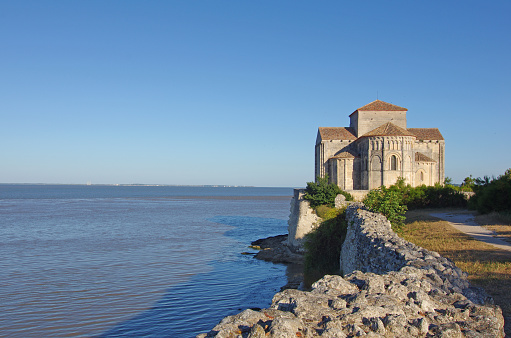 Bassano in Teverina, Lazio Italy - May 4, 2023 Church and Clock Tower of Bassano in Teverina, Viterbo Province