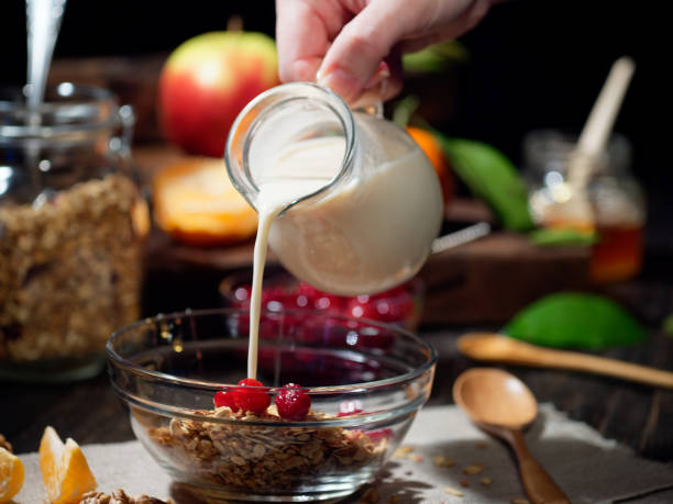 istock Preparing a portion of granola 1091674640