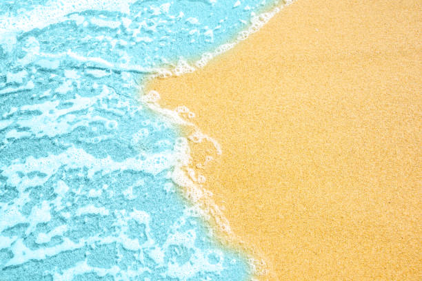 istock Soft wave of ocean on the sandy beach 1091677772