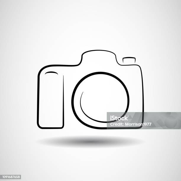 Camera Icon Vector Design Stock Illustration - Download Image Now - Camera - Photographic Equipment, Photographic Print, Logo