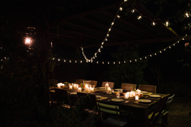 istock Garden Table Prepared for Dinner Party 1091688704