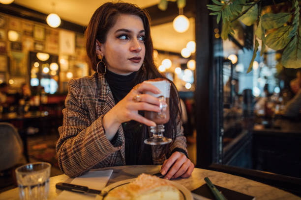 istock Woman having good time at cafe in Paris 1091691346