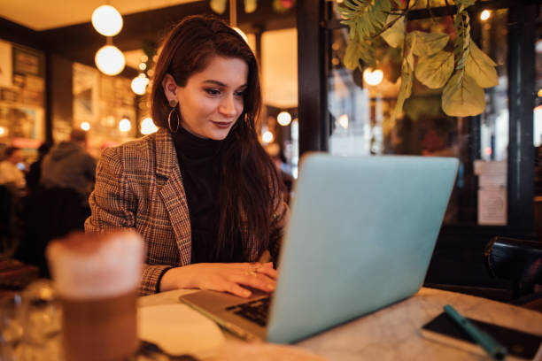 istock Woman working with laptop in cafe 1091693028
