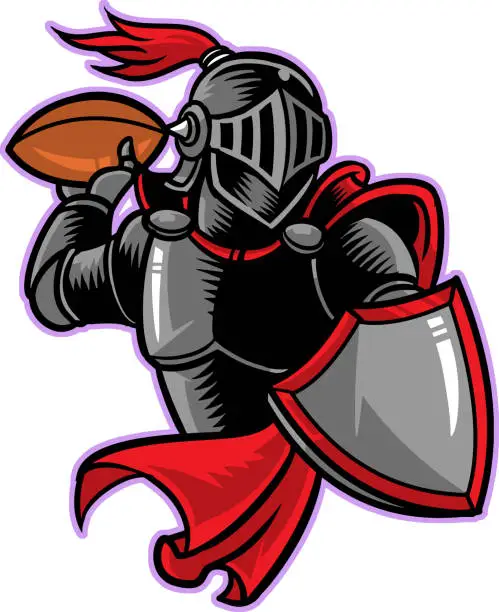 Vector illustration of Knight Football