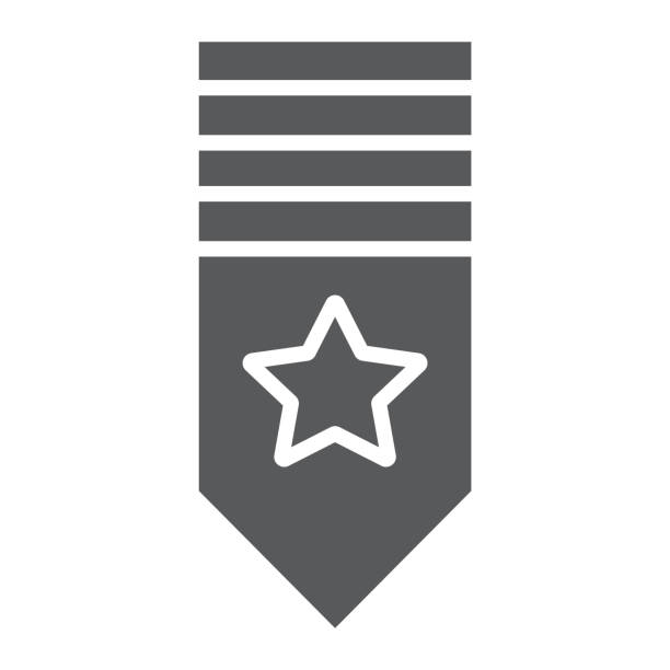 ilustrações, clipart, desenhos animados e ícones de classificado em ícone de glifo de ombro, distintivo e exército, sinal epaulette, gráficos vetoriais, um padrão sólido em um fundo branco. - police rank epaulettes