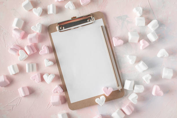 istock Valentines day concept mockup, blogger workspace 1091717448