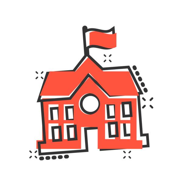Ilustración de Icono De Edificio De Escuela En Estilo Cómic Colegio Educación Vector De Dibujos Animados Ilustración Pictograma Banco Concepto De Negocio De Gobierno Splash Efecto y más Vectores Libres de Derechos Ilustración de Icono De Edificio De Escuela En Estilo Cómic Colegio Educación Vector De Dibujos Animados Ilustración Pictograma Banco Concepto De Negocio De Gobierno Splash Efecto y más Vectores Libres de Derechos