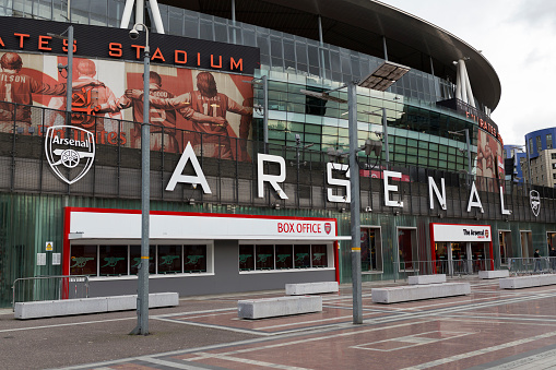 London, UK, February 16, 2017 : The Emirates Stadium known as Ashburton Grove  is home of Arsenal F.C. with a capacity of 60,260.