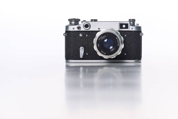 istock Close-Up Of Old Camera Against White Background 1091730298