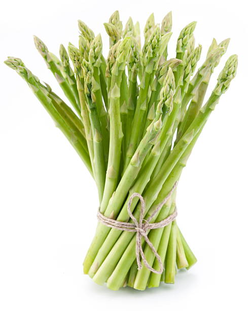 istock Cluster of cut asparagus tied with twine 109173982
