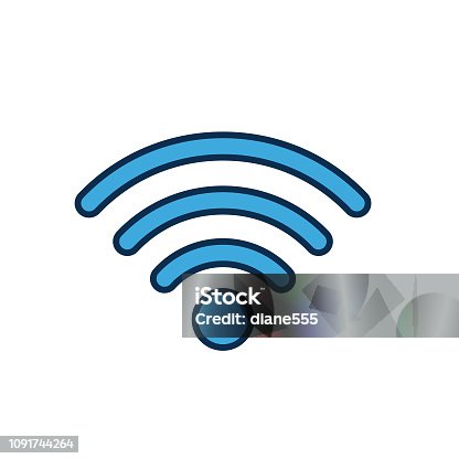 istock Wifi Webpage User Interface Icon In Thin Line Style 1091744264