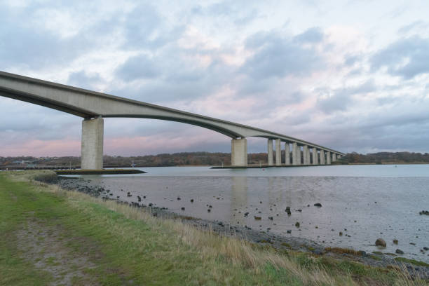 istock Orwell Bridge in Suffolk with path and sky 1091748678