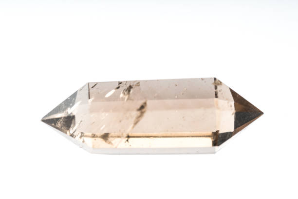 istock SmokyQuartz(BrownQuartz) mineral stone sample with white background 1091749460