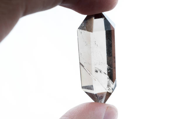 istock SmokyQuartz(BrownQuartz) mineral stone sample with white background 1091749836