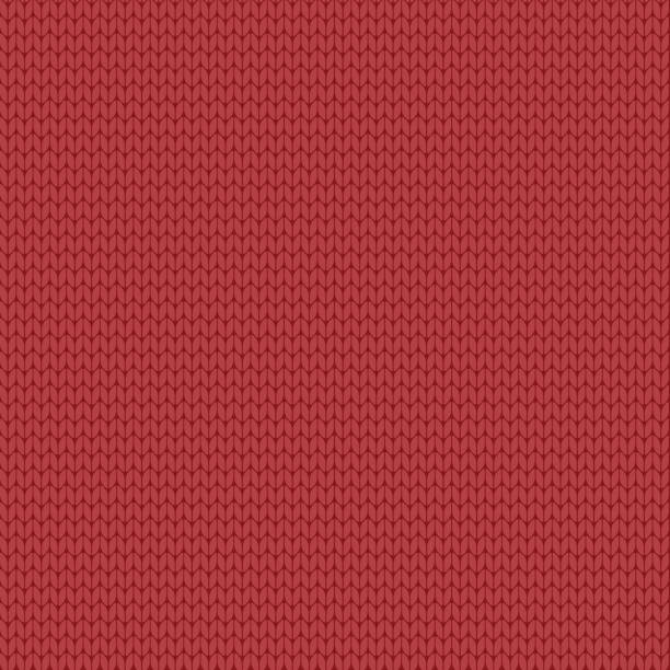 シームレス パターンの飾りを編んでいます。ベクトル realictic フラット ニット壁紙背景赤いテラコッタ煉瓦色のテクスチャの repeatablle イラスト。織物や包装紙 - brick red wool heat点のイラスト素材／クリップアート素材／マンガ素材／アイコン素材