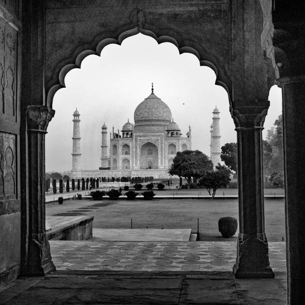 istock Taj Mahal by the arch 1091758066