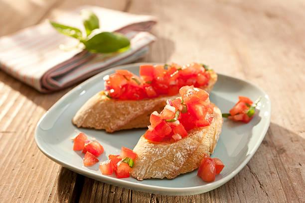 Bruschetta / croutons stock photo