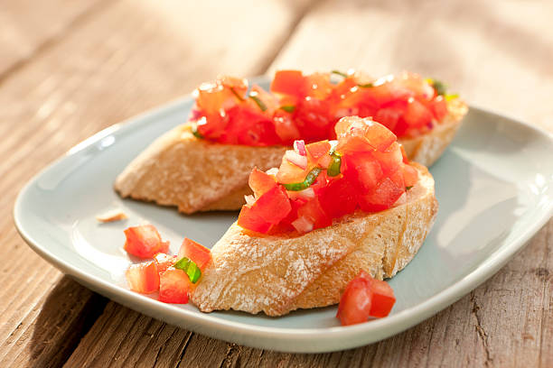 Bruschetta / croutons stock photo