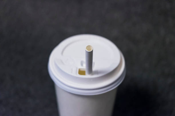 istock paper glass with a paper straw 1091763912