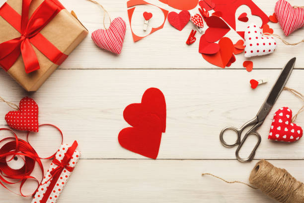 istock Valentine day handmade scrapbooking background 1091773080