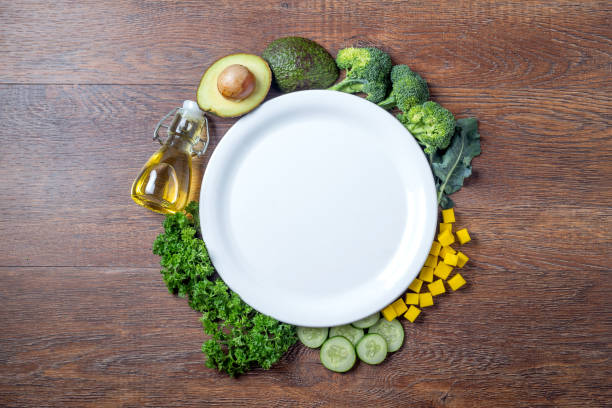 istock food green fresh Various vegetables ingredients on wood 1091778672