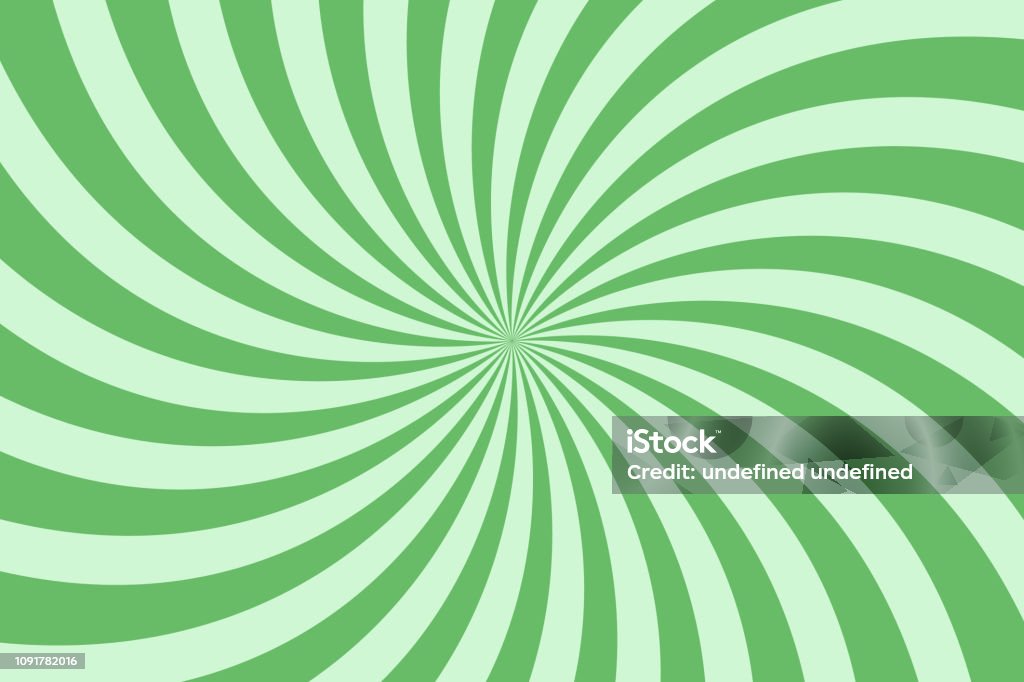 Simple Green Background Spiral Stripes In Retro Pop Art Style Stock  Illustration - Download Image Now - iStock