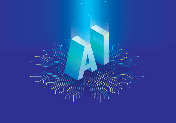čip umělé inteligence - umělá inteligence stock ilustrace