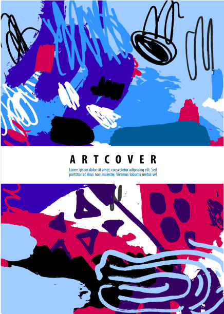 istock Vector artistic poster, card with text space. Hand Drawn textures. anniversary, birthday, party 1091782304