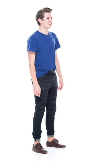 istock Young high school age male with hands by side 1091787120