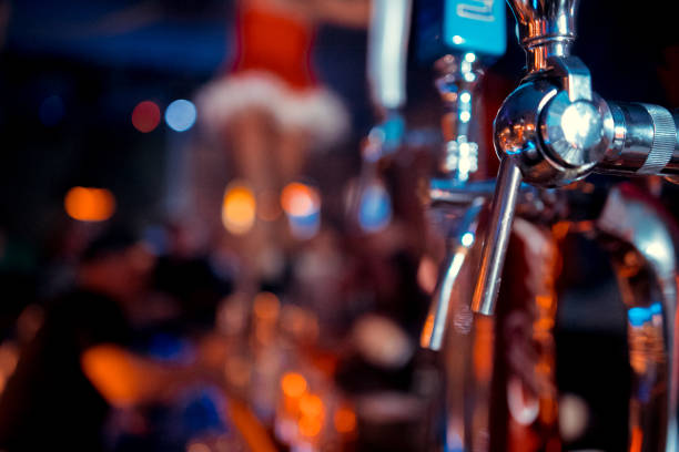 istock Shiny beer taps in a row in a bar 1091787456