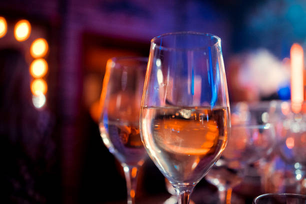 Glasses with champagne