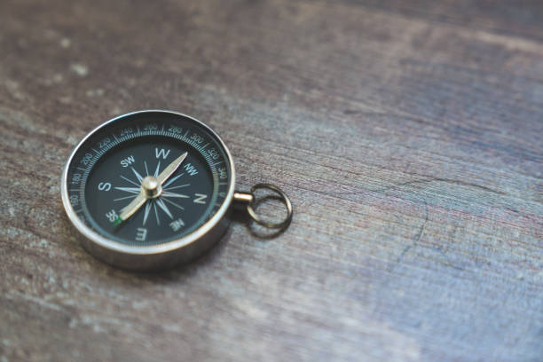 istock compass on a wooden background - travel concept 1091787606