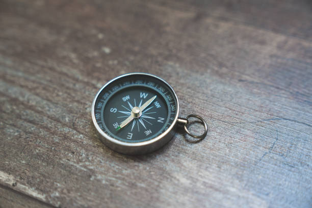 istock compass on a wooden background - travel concept 1091787632