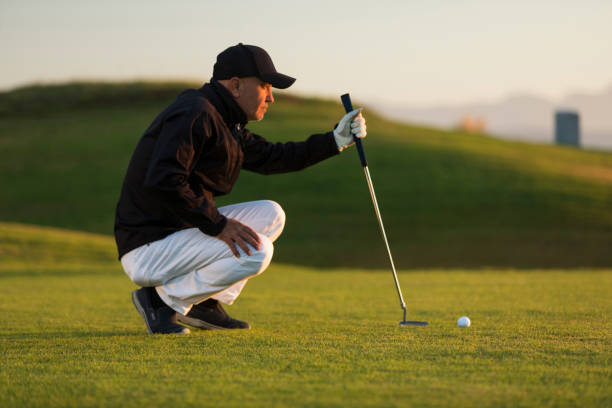 istock Golf player looking to hole for deciding on the shot - Links Golf 1091790876