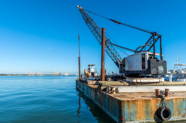 nova marina - barge canal construction engineering - fotografias e filmes do acervo