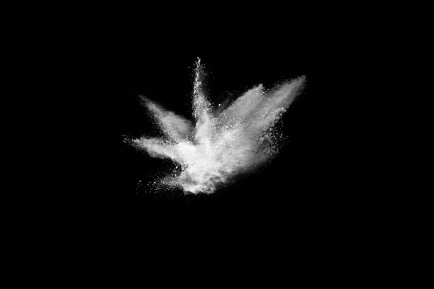 istock White powder explosion on black background. Colored cloud. Colorful dust explode. Paint Holi. 1091811188