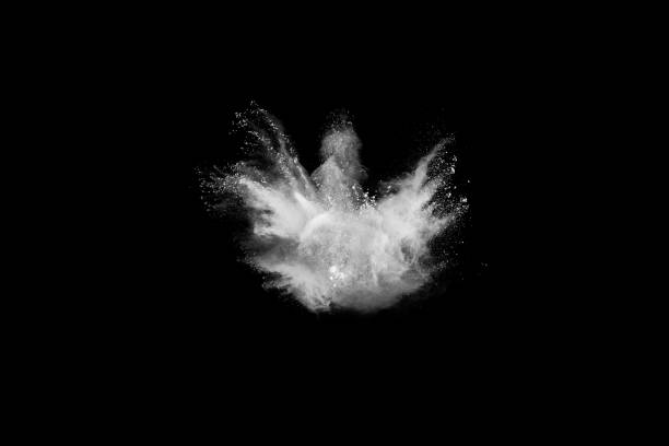 istock White powder explosion on black background. Colored cloud. Colorful dust explode. Paint Holi. 1091811190