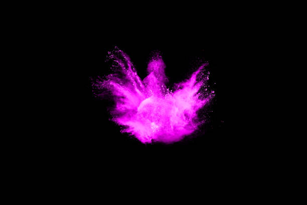 istock abstract Pink powder splatted background,Freeze motion of color powder exploding/throwing color powder,color glitter texture on black background 1091811272