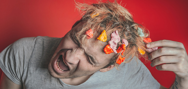 Chewing Gum In Hair Stock Photo - Download Image Now - Bubble Gum, Hair,  Blowing - iStock