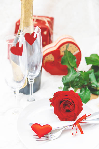 istock Valentine's Day. Beautiful background greeting card with a rose. Selective focus. 1091815880