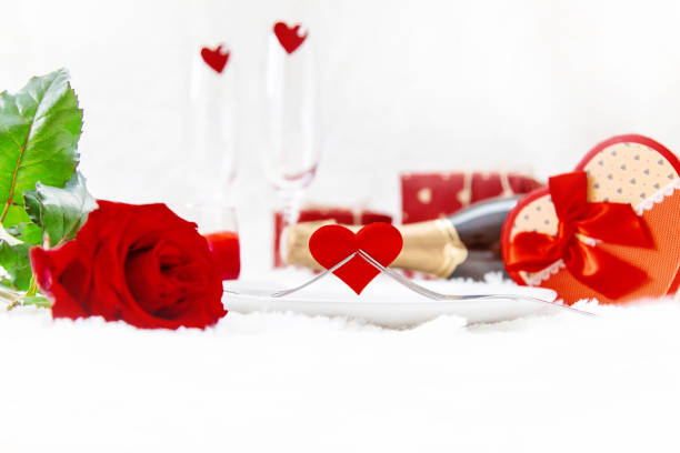 istock Valentine's Day. Beautiful background greeting card with a rose. Selective focus. 1091815918