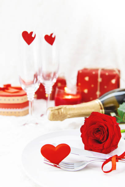 istock Valentine's Day. Beautiful background greeting card with a rose. Selective focus. 1091815968