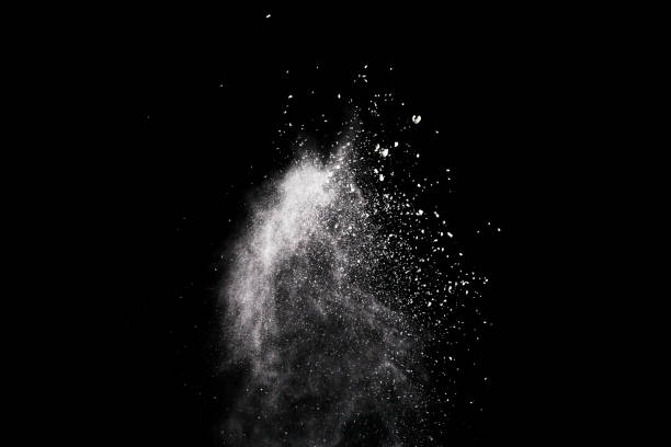istock White powder explosion on black background. Colored cloud. Colorful dust explode. Paint Holi. 1091816108