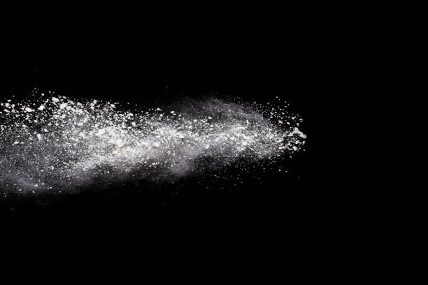 istock White powder explosion on black background. Colored cloud. Colorful dust explode. Paint Holi. 1091816146