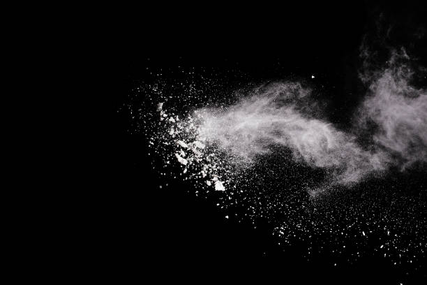 istock White powder explosion on black background. Colored cloud. Colorful dust explode. Paint Holi. 1091816188