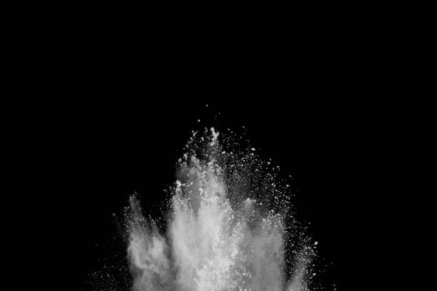 istock White powder explosion on black background. Colored cloud. Colorful dust explode. Paint Holi. 1091816208